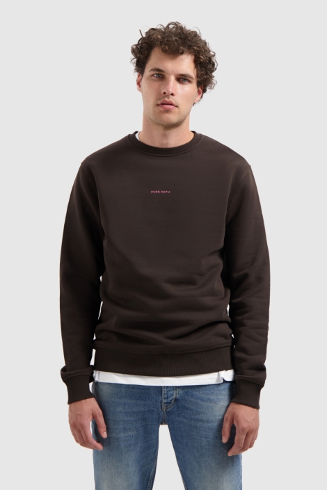 Pure Path regular fit crewneck ls sweaters